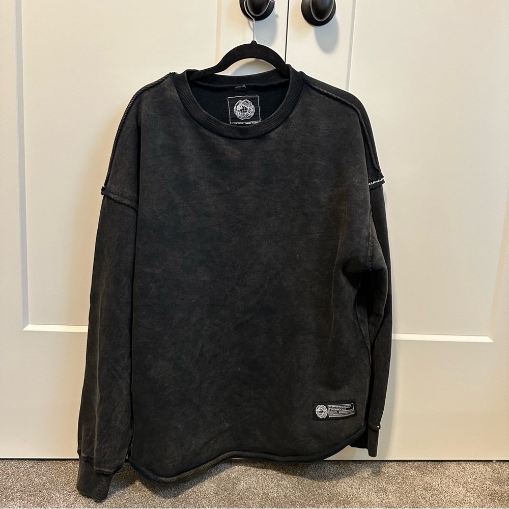 Terry washed black sweatshirt